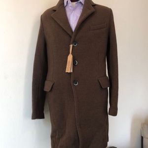 Barena Brown Overcoat Size 50 EU NWOT